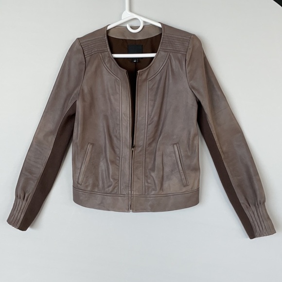 NWOT Trouve Leather Jacket Gray/Brown Size Small - Picture 13 of 14